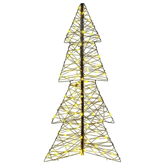 Kerstboom met 160 LED Warmwit 150 cm Rattan