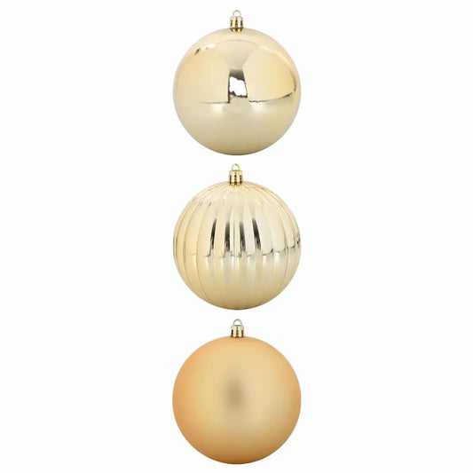 Kerstbal Set 3 pcs Goud Kunststof