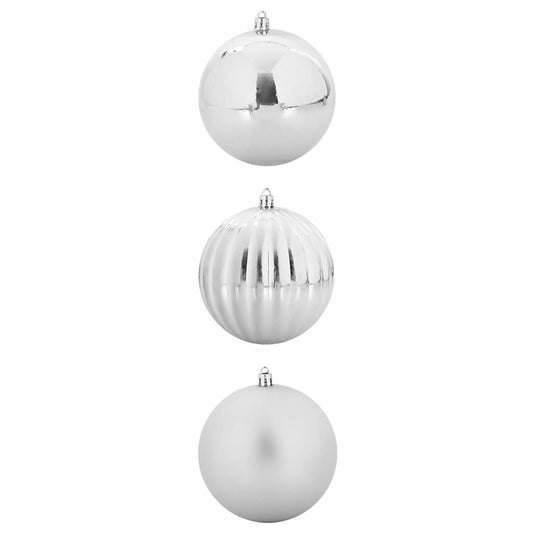 Kerstbal Set 3 pcs Zilver Kunststof