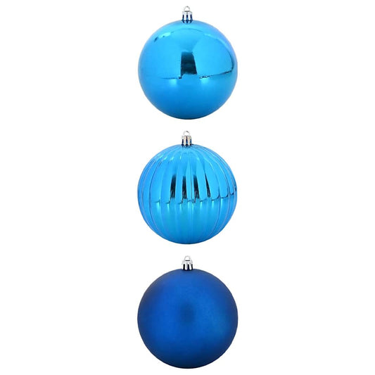 Kerstbal Set 3 pcs Blauw Kunststof
