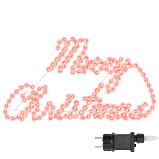 Kerstbord met 216 LED Rood 99 x 55 x 13 cm IJzer