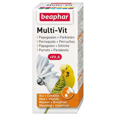Beaphar Multi-Vit Papegaai En Grote Parkieten 20 Ml