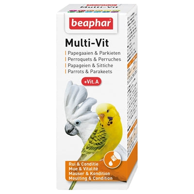 Beaphar Multi-Vit Papegaai En Grote Parkieten 20 Ml