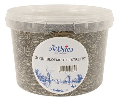 De Vries Zonnebloempit Gestreept 1,3 Kg