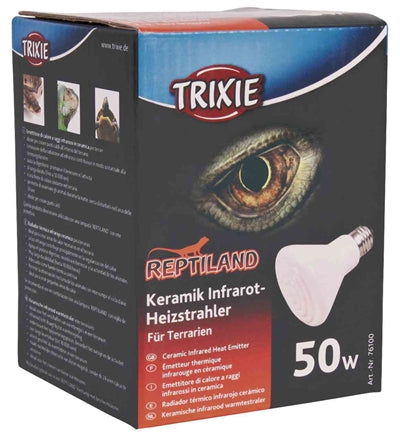 Trixie Reptiland Keramische Infrarood Warmtestraler 7,5X7,5X10 Cm 50 Watt