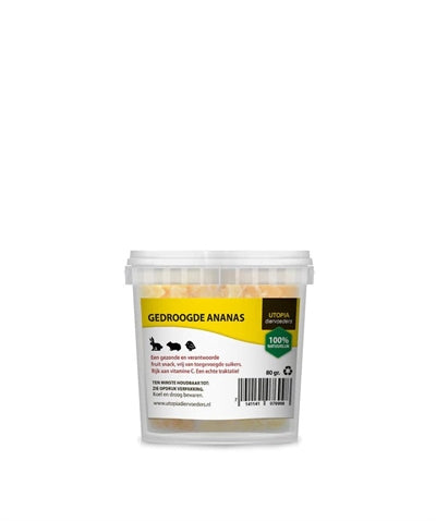 Utopia Gedroogde Ananas 80 Gr