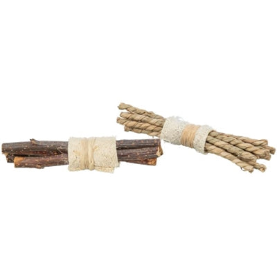 Trixie Set Sticks Met Luffa / Schorshout / Zeegras 10X3 Cm
