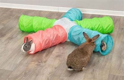 Trixie Speeltunnel Met 5 Gangen Uitbreidbaar Cavia / Dwergkonijn 47X18X18 Cm