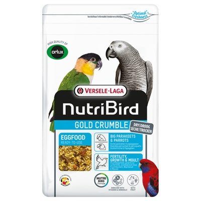 Nutribird Gold Crumble Droog Eivoer Grote Parkieten / Papegaaien 800 Gr