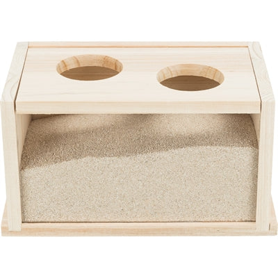 Trixie Zandbad Hamster / Gerbil Onbehandeld Hout 28X15X15 Cm