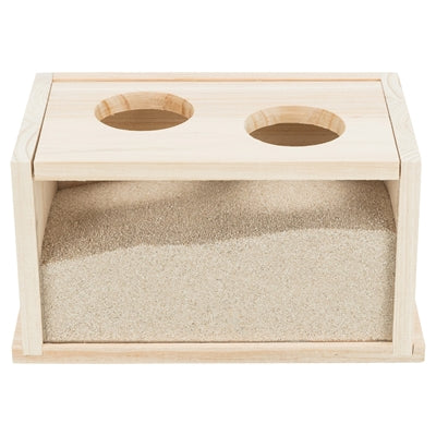 Trixie Zandbad Hamster / Gerbil Onbehandeld Hout 28X15X15 Cm