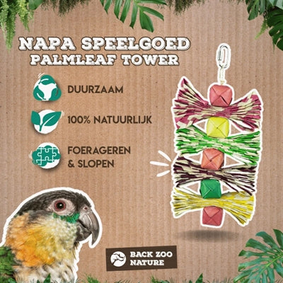 Back Zoo Nature Palmleaf Tower Ca. 28X12X3 Cm