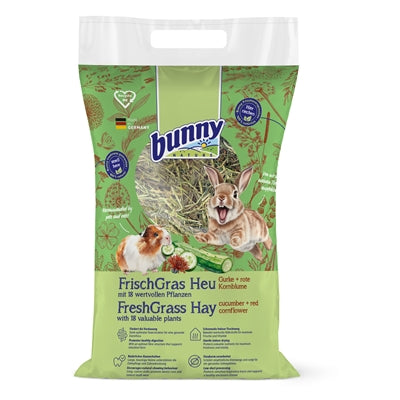 Bunny Nature Freshgrass Hooi Komkommer / Rode Korenbloem 500 Gr