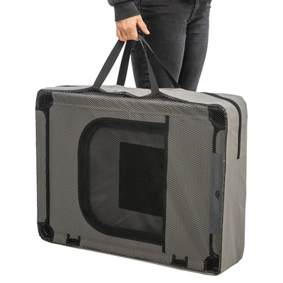 Trixie Campinghek Opvouwbaar Ren 8 Elementen Grijs / Zwart 59X78 Cm