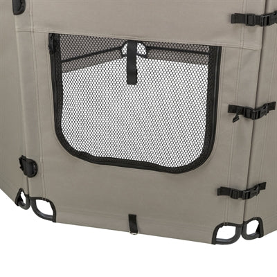 Trixie Campinghek Opvouwbaar Ren 8 Elementen Grijs / Zwart 59X78 Cm
