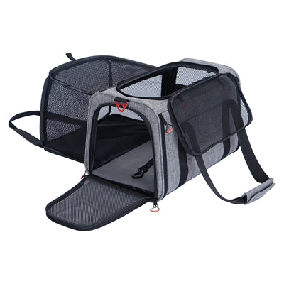 Zolux Reismand Hond / Kat Uitbreidbaar Maximaal 8 Kg Grijs / Zwart  L 58X49X29 Cm <8Kg