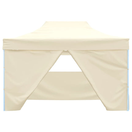 Vouwtent Pop-Up Met 4 Zijwanden 3X4,5 M Wit Crème