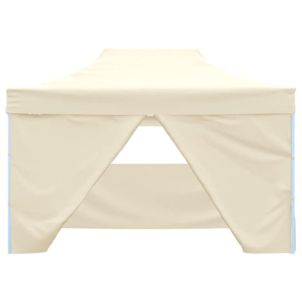 Vouwtent Pop-Up Met 4 Zijwanden 3X4,5 M Wit Crème