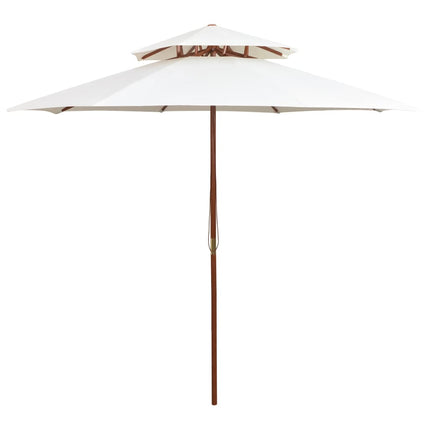 Parasol Dubbeldekker Met Houten Paal 270 Cm Kleurig