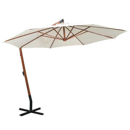 Zweefparasol Met Paal 3,5X2,9 M Massief Vurenhout