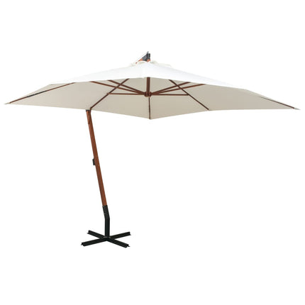 Zweefparasol Met Paal 3,5X2,9 M Massief Vurenhout