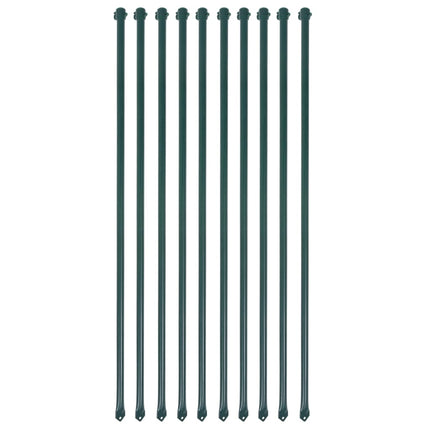 Tuinpalen 1,5 M Metaal Groen 10 St