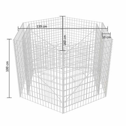 Gabion Plantenbak Verhoogd Zeshoekig