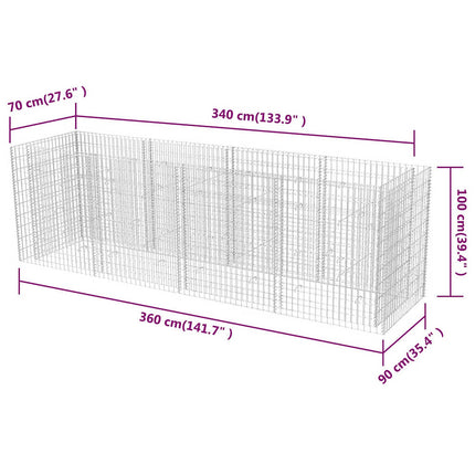 Gabion Plantenbak Verhoogd Staal