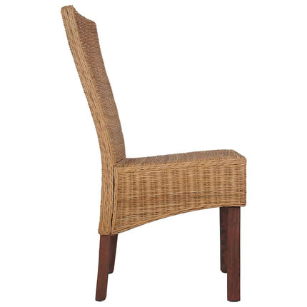 Eetkamerstoelen Natuurlijk Rattan Bruin