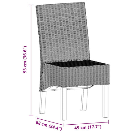 Eetkamerstoelen Natuurlijk Rattan Bruin