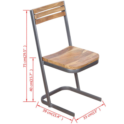 Eetkamerstoelen Massief Teakhout