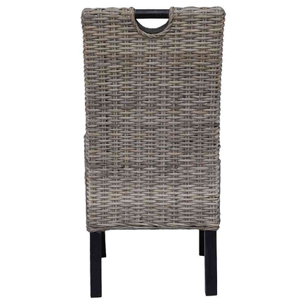 Eetkamerstoel Kubu 2 Stuks Rattan Mangohout
