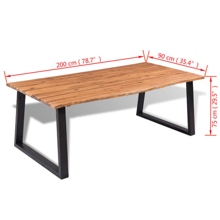 Eetkamertafel 200X90 Cm Massief Acaciahout