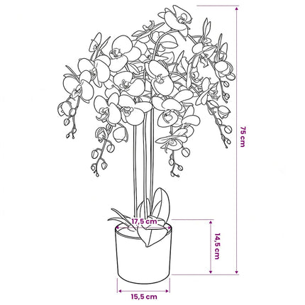 Kunstplant Met Pot Orchidee