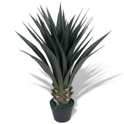 Kunst yucca plant met pot 85 cm groen