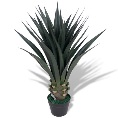 Kunst yucca plant met pot 85 cm groen