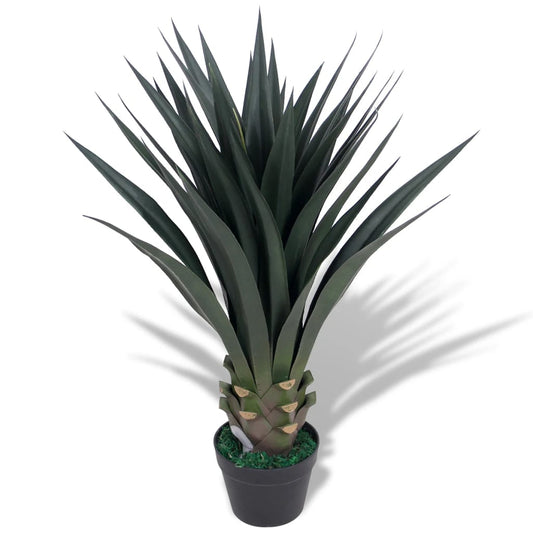 Kunst yucca plant met pot 85 cm groen