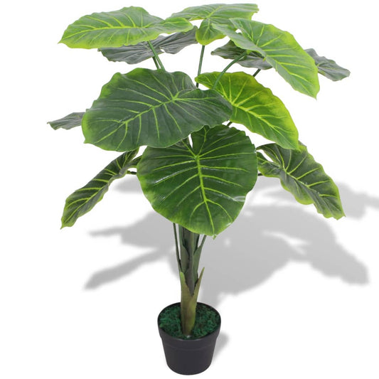Kunstplant taro met pot 85 cm groen