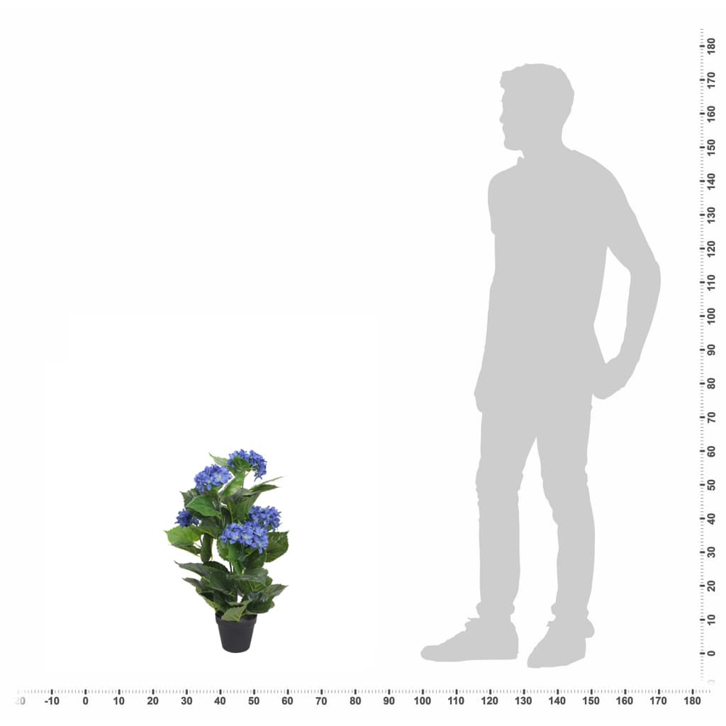 Kunst Hortensia Plant Met Pot 60 Cm