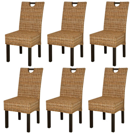 Eetkamerstoel Kubu 2 Stuks Rattan Mangohout