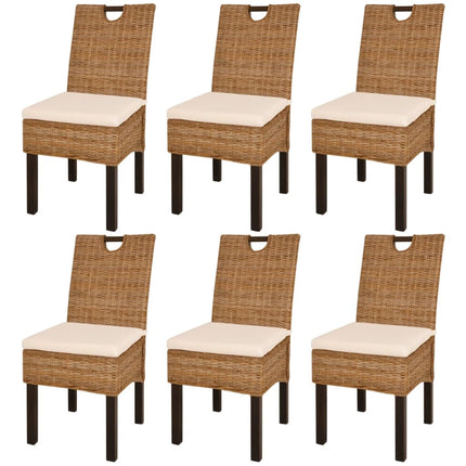 Eetkamerstoel Kubu 2 Stuks Rattan Mangohout