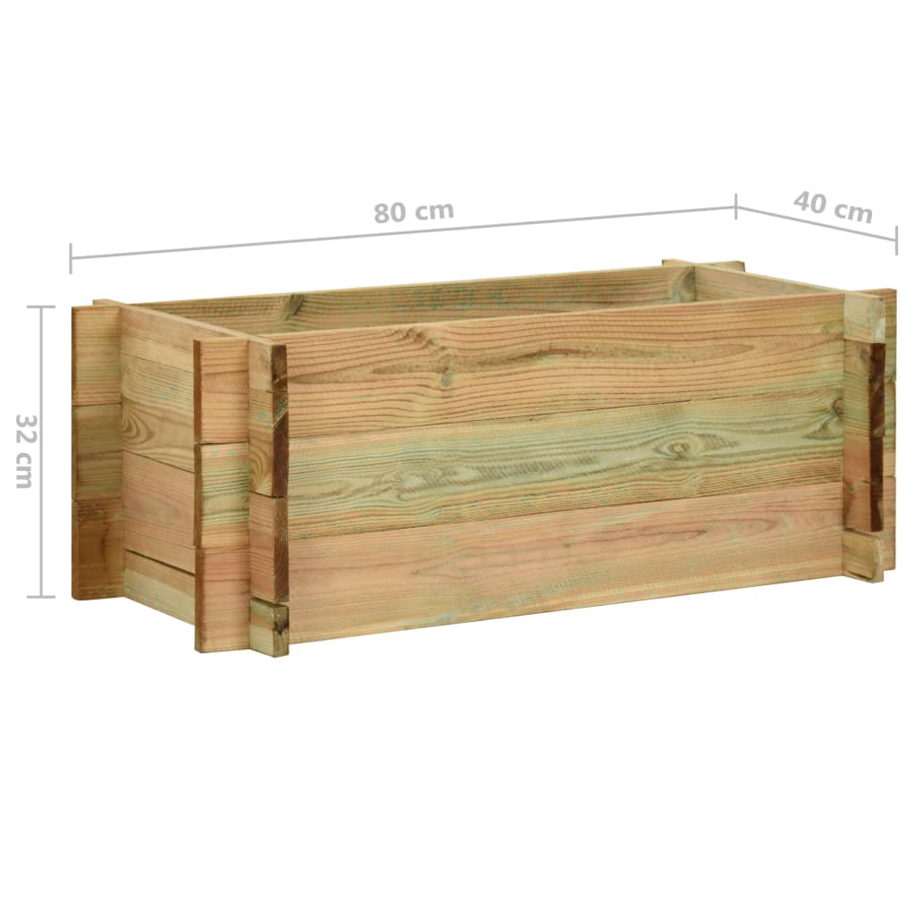 Plantenbak 80 Cm Geïmpregneerd Grenenhout