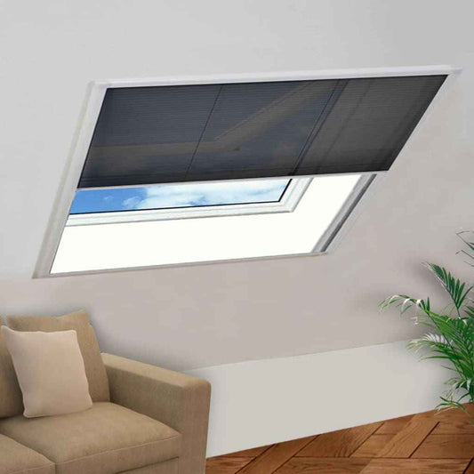 Raamhor plissé 120x120 cm aluminium