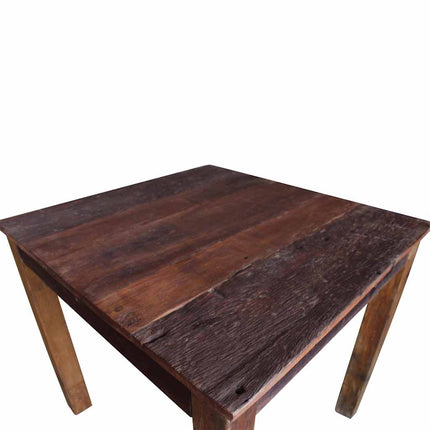 Eettafel 82X80X76 Cm Gemengd Gerecycled Hout Zwart