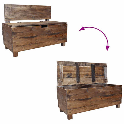 Bank 86X40X60 Cm Massief Mahoniehout