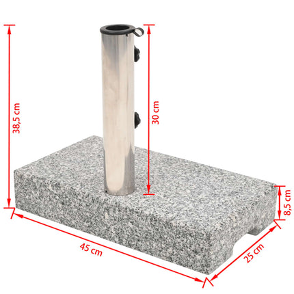 Parasolvoet Rechthoekig 25 Kg Graniet