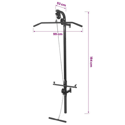 Home Gym Met 2 Katrollen Wandgemonteerd