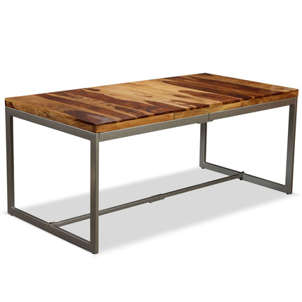 Eettafel 180 Cm Massief Acaciahout En Staal