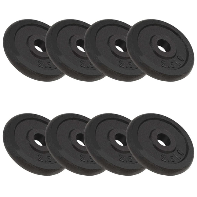 Halterschijven 8 St 8X2,5 Kg Gietijzer