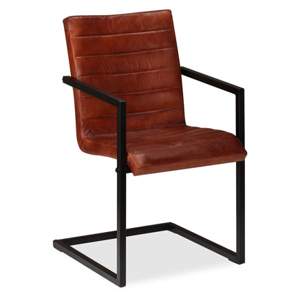 Eetkamerstoelen Echt Leer Bruin